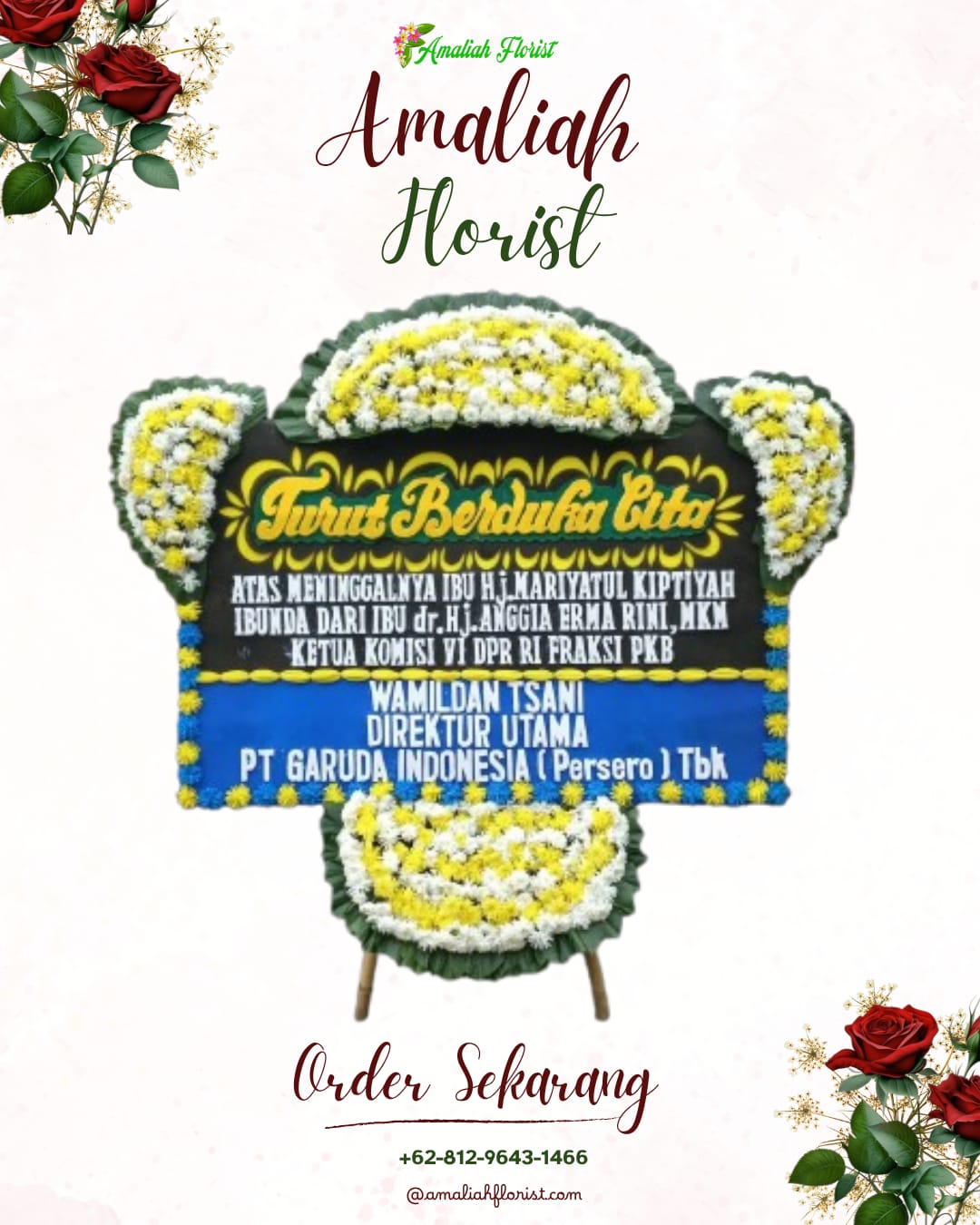 Papan Bunga Duka Cipondoh